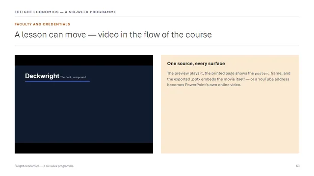 Learning sample deck slide